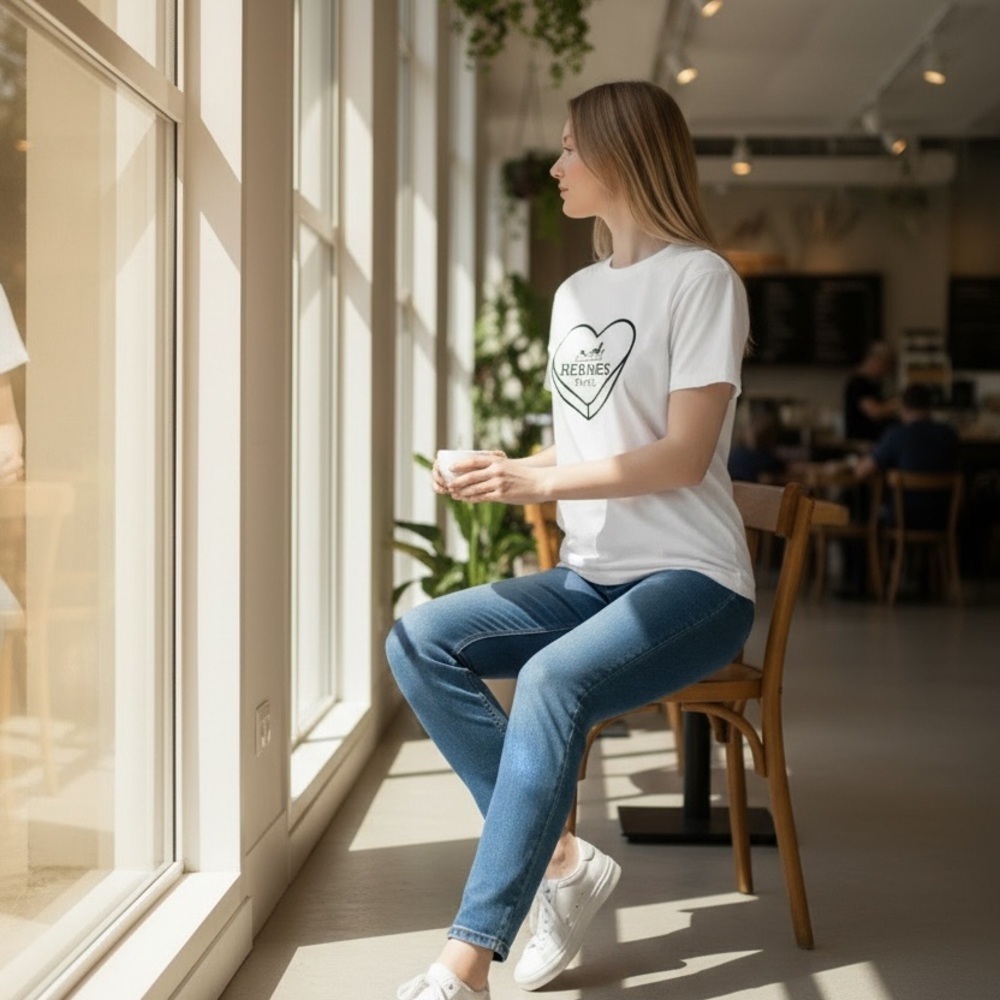 White Boujee Horse and Carriage Cotton Aesthetic T-Shirt - Picture 3 of 4